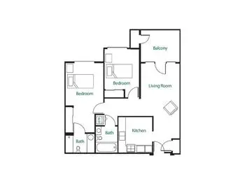 Floorplan of Edgewood Summit, Assisted Living, Nursing Home, Independent Living, CCRC, Charleston, WV 17
