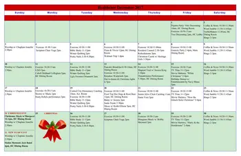Activity Calendar of Woodlands Retirement Community, Assisted Living, Nursing Home, Independent Living, CCRC, Huntington, WV 4