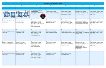 Activity Calendar of Woodlands Retirement Community, Assisted Living, Nursing Home, Independent Living, CCRC, Huntington, WV 6