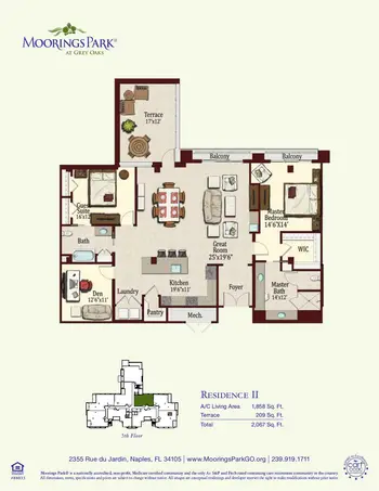Floorplan of Moorings Park at Grey Oaks, Assisted Living, Nursing Home, Independent Living, CCRC, Naples, FL 7