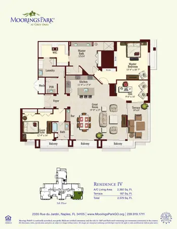 Floorplan of Moorings Park at Grey Oaks, Assisted Living, Nursing Home, Independent Living, CCRC, Naples, FL 11