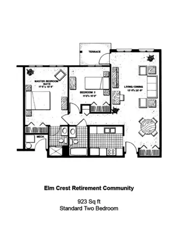 Floorplan of Elm Crest, Assisted Living, Nursing Home, Independent Living, CCRC, Harlan, IA 5