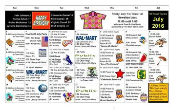 Activity Calendar of Mount Royal Towers, Assisted Living, Nursing Home, Independent Living, CCRC, Homewood, AL 15