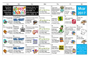 Activity Calendar of Mount Royal Towers, Assisted Living, Nursing Home, Independent Living, CCRC, Homewood, AL 1