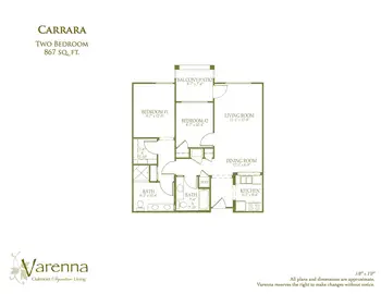 Floorplan of Varenna at Fountaingrove, Assisted Living, Nursing Home, Independent Living, CCRC, Santa Rosa, CA 8