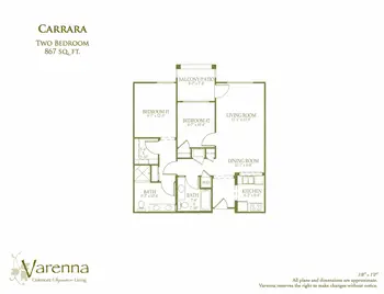 Floorplan of Varenna at Fountaingrove, Assisted Living, Nursing Home, Independent Living, CCRC, Santa Rosa, CA 9