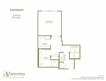 Floorplan of Varenna at Fountaingrove, Assisted Living, Nursing Home, Independent Living, CCRC, Santa Rosa, CA 15
