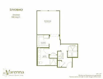 Floorplan of Varenna at Fountaingrove, Assisted Living, Nursing Home, Independent Living, CCRC, Santa Rosa, CA 17