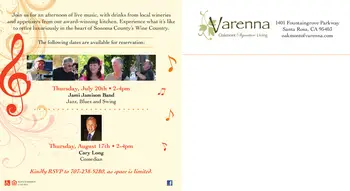 Activity Calendar of Varenna at Fountaingrove, Assisted Living, Nursing Home, Independent Living, CCRC, Santa Rosa, CA 2