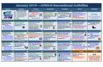Activity Calendar of Gulfport Residents Armed Forces Retirement Home, Assisted Living, Nursing Home, Independent Living, CCRC, Gulfport, MS 3