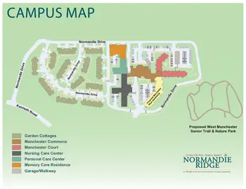 Campus Map of Normandie Ridge, Assisted Living, Nursing Home, Independent Living, CCRC, York, PA 1