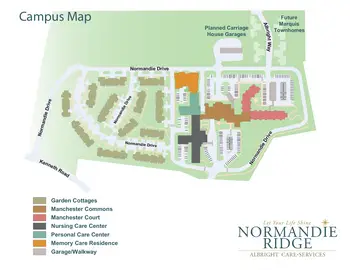 Campus Map of Normandie Ridge, Assisted Living, Nursing Home, Independent Living, CCRC, York, PA 3