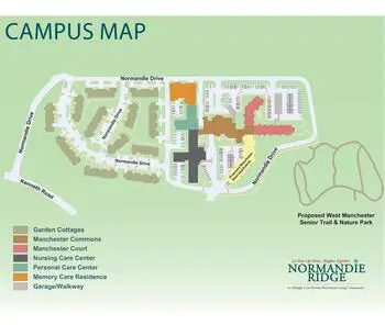 Campus Map of Normandie Ridge, Assisted Living, Nursing Home, Independent Living, CCRC, York, PA 5