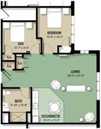 Floorplan of Normandie Ridge, Assisted Living, Nursing Home, Independent Living, CCRC, York, PA 2