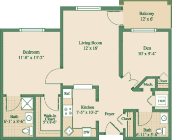 Floorplan of Normandie Ridge, Assisted Living, Nursing Home, Independent Living, CCRC, York, PA 3