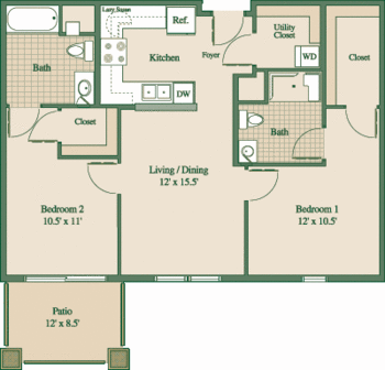 Floorplan of River Woods, Assisted Living, Nursing Home, Independent Living, CCRC, Lewisburg, PA 1