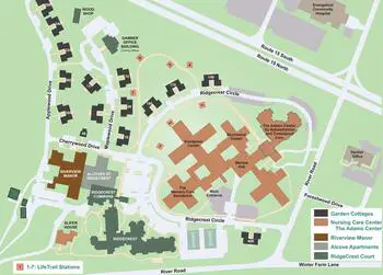 Campus Map of River Woods, Assisted Living, Nursing Home, Independent Living, CCRC, Lewisburg, PA 1