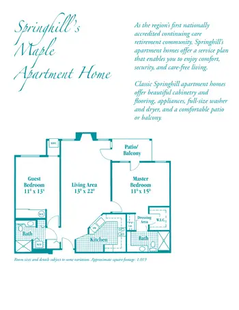 Floorplan of Asbury Springhill, Assisted Living, Nursing Home, Independent Living, CCRC, Erie, PA 3