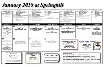Activity Calendar of Asbury Springhill, Assisted Living, Nursing Home, Independent Living, CCRC, Erie, PA 8