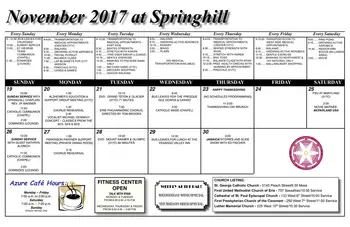 Activity Calendar of Asbury Springhill, Assisted Living, Nursing Home, Independent Living, CCRC, Erie, PA 10