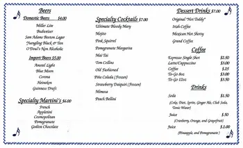 Dining menu of Asbury Methodist Village, Assisted Living, Nursing Home, Independent Living, CCRC, Gaithersburg, MD 1
