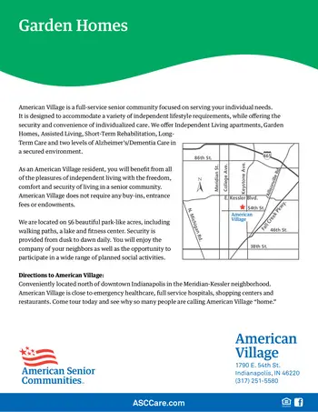 Floorplan of American Village, Assisted Living, Nursing Home, Independent Living, CCRC, Indianapolis, IN 16