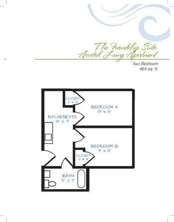 Floorplan of Bethany Village, Assisted Living, Nursing Home, Independent Living, CCRC, Indianapolis, IN 14