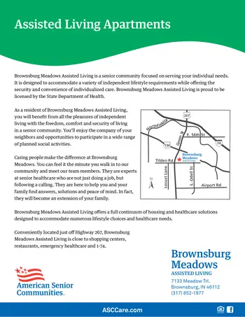 Floorplan of Brownsburg Meadows, Assisted Living, Nursing Home, Independent Living, CCRC, Brownsburg, IN 6