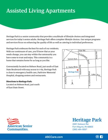 Floorplan of Heritage Park, Assisted Living, Nursing Home, Independent Living, CCRC, Wayne, IN 5