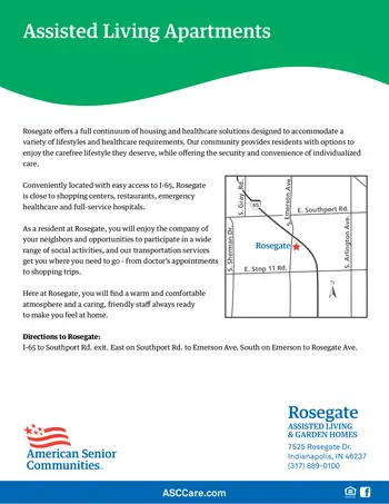 Floorplan of Rosegate, Assisted Living, Nursing Home, Independent Living, CCRC, Indianapolis, IN 5