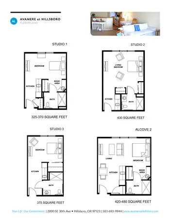 Floorplan of Avamere at Hillsboro, Assisted Living, Nursing Home, Independent Living, CCRC, Hillsboro, OR 1