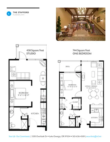 Floorplan of The Stafford, Assisted Living, Nursing Home, Independent Living, CCRC, Lake Oswego, OR 1