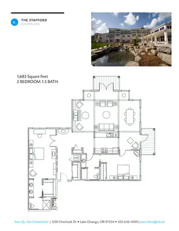 Floorplan of The Stafford, Assisted Living, Nursing Home, Independent Living, CCRC, Lake Oswego, OR 3