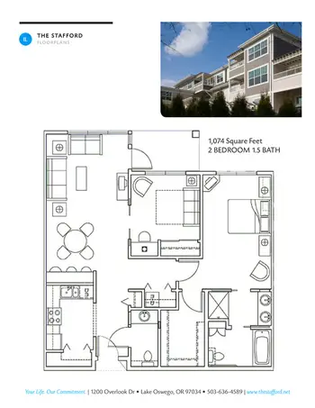 Floorplan of The Stafford, Assisted Living, Nursing Home, Independent Living, CCRC, Lake Oswego, OR 4