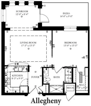 Floorplan of Providence Point, Assisted Living, Nursing Home, Independent Living, CCRC, Pittsburgh, PA 3