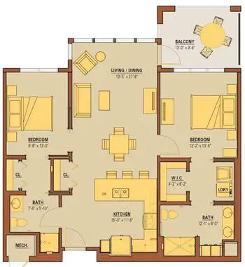 Floorplan of Providence Point, Assisted Living, Nursing Home, Independent Living, CCRC, Pittsburgh, PA 12