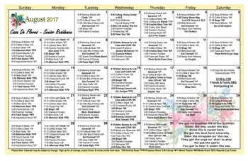 Activity Calendar of Casa de Flores, Assisted Living, Nursing Home, Independent Living, CCRC, Morro Bay, CA 3