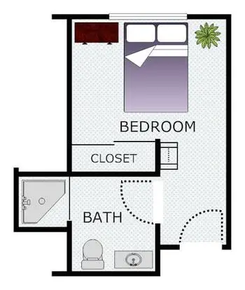 Floorplan of Casa de Flores, Assisted Living, Nursing Home, Independent Living, CCRC, Morro Bay, CA 3