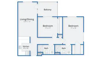 Floorplan of The Village at Willow Crossings, Assisted Living, Nursing Home, Independent Living, CCRC, Mansfield, MA 3
