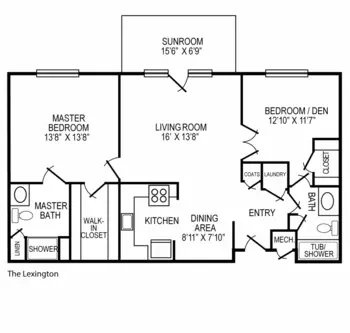 Floorplan of The Towne House Retirement Community, Assisted Living, Nursing Home, Independent Living, CCRC, Fort Wayne, IN 6