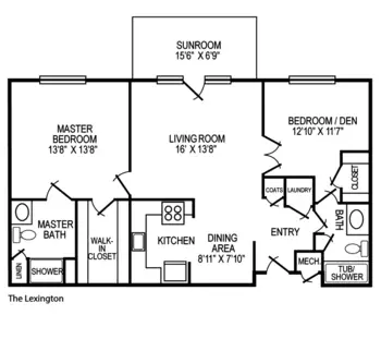 Floorplan of The Towne House Retirement Community, Assisted Living, Nursing Home, Independent Living, CCRC, Fort Wayne, IN 7