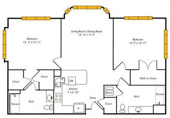 Floorplan of Hoosier Village, Assisted Living, Nursing Home, Independent Living, CCRC, Indianapolis, IN 5
