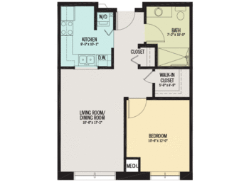 Floorplan of Villa St. Benedict, Assisted Living, Nursing Home, Independent Living, CCRC, Lisle, IL 1
