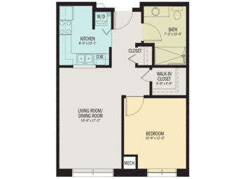Floorplan of Villa St. Benedict, Assisted Living, Nursing Home, Independent Living, CCRC, Lisle, IL 2