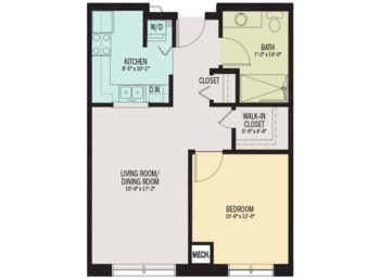 Floorplan of Villa St. Benedict, Assisted Living, Nursing Home, Independent Living, CCRC, Lisle, IL 3