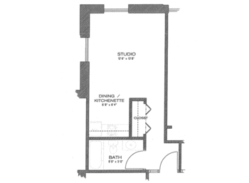 Floorplan of Villa St. Benedict, Assisted Living, Nursing Home, Independent Living, CCRC, Lisle, IL 4
