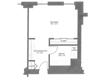 Floorplan of Villa St. Benedict, Assisted Living, Nursing Home, Independent Living, CCRC, Lisle, IL 5