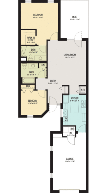 Floorplan of Villa St. Benedict, Assisted Living, Nursing Home, Independent Living, CCRC, Lisle, IL 8
