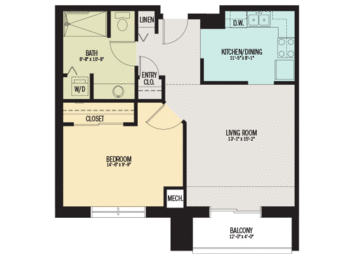 Floorplan of Villa St. Benedict, Assisted Living, Nursing Home, Independent Living, CCRC, Lisle, IL 9
