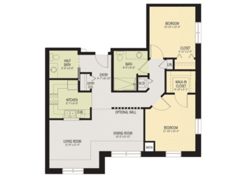 Floorplan of Villa St. Benedict, Assisted Living, Nursing Home, Independent Living, CCRC, Lisle, IL 13